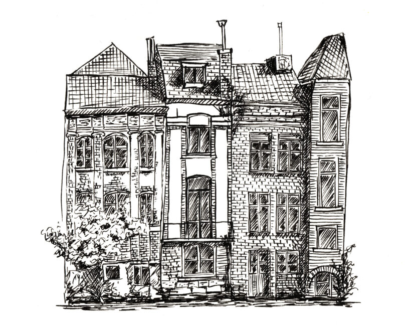 Sketchy Buildings_16x20